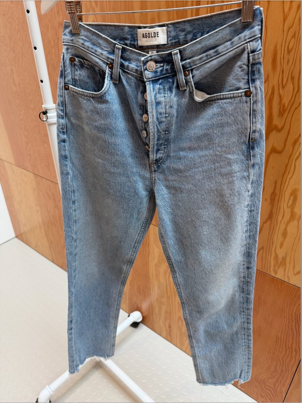 AGOLDE Riley High Rise Straight Crop SIZE 25. Color: HAVEN - Picture 2 of 5
